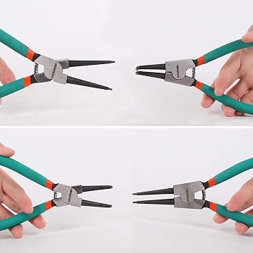 Prowin 4-Piece Snap Ring Pliers Set 7-Inch Internal/External Circlip Pliers