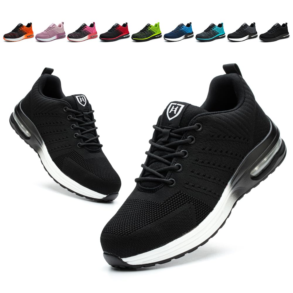 Scarpe Antinfortunistiche Uomo Donna Leggere e Comode Scarpe da Lavoro con Punta in Acciaio Sportive Scarpe da Cantiere Antiscivolo Traspiranti