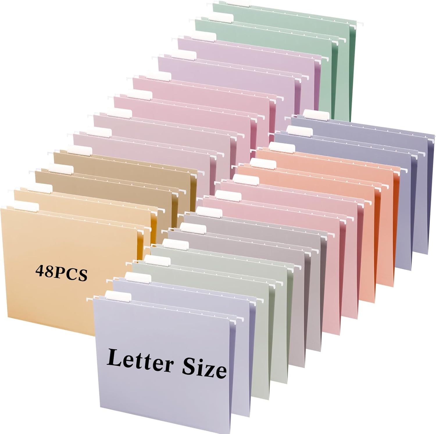 Yaomiao 48 Pcs Hanging File Folders Letter Size File