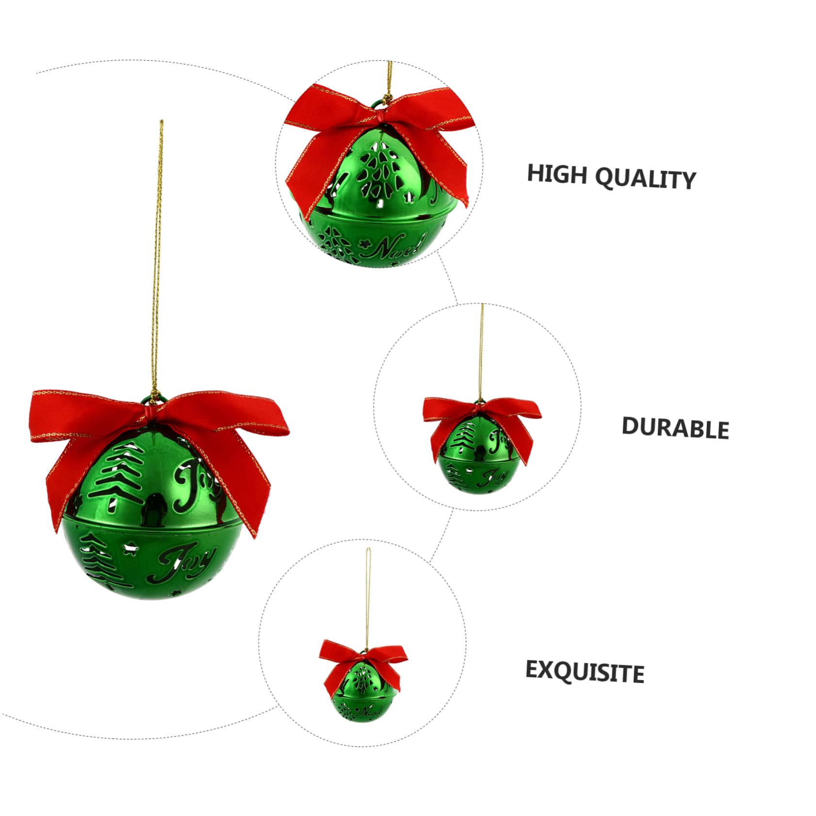 Ipetboom 12pezzi Pendenti Decorativi Forma di Campana di Natale Ornamenti da Appendere per Albero di Natale Decorazioni Natalizie Resistenti