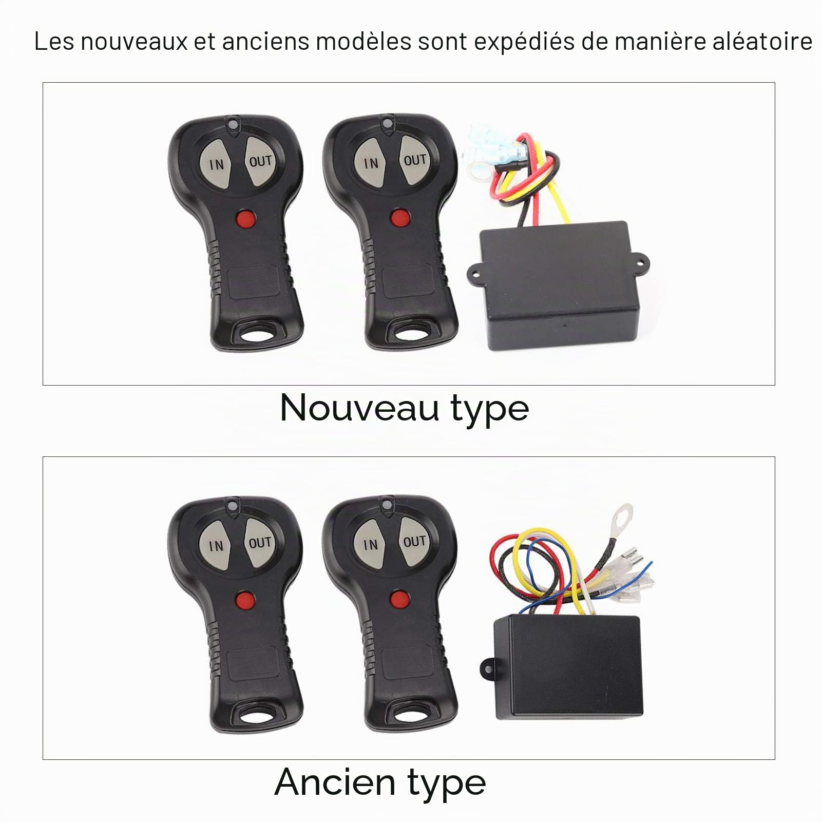 Yctze 1 Paire De ContrôLeur Sans Fil, Kit De ContrôLeur De TéLéCommande De Treuil Sans Fil Universel 12v Pour Interrupteurs De Treuil De Commande De Treuil De Camion De Voiture