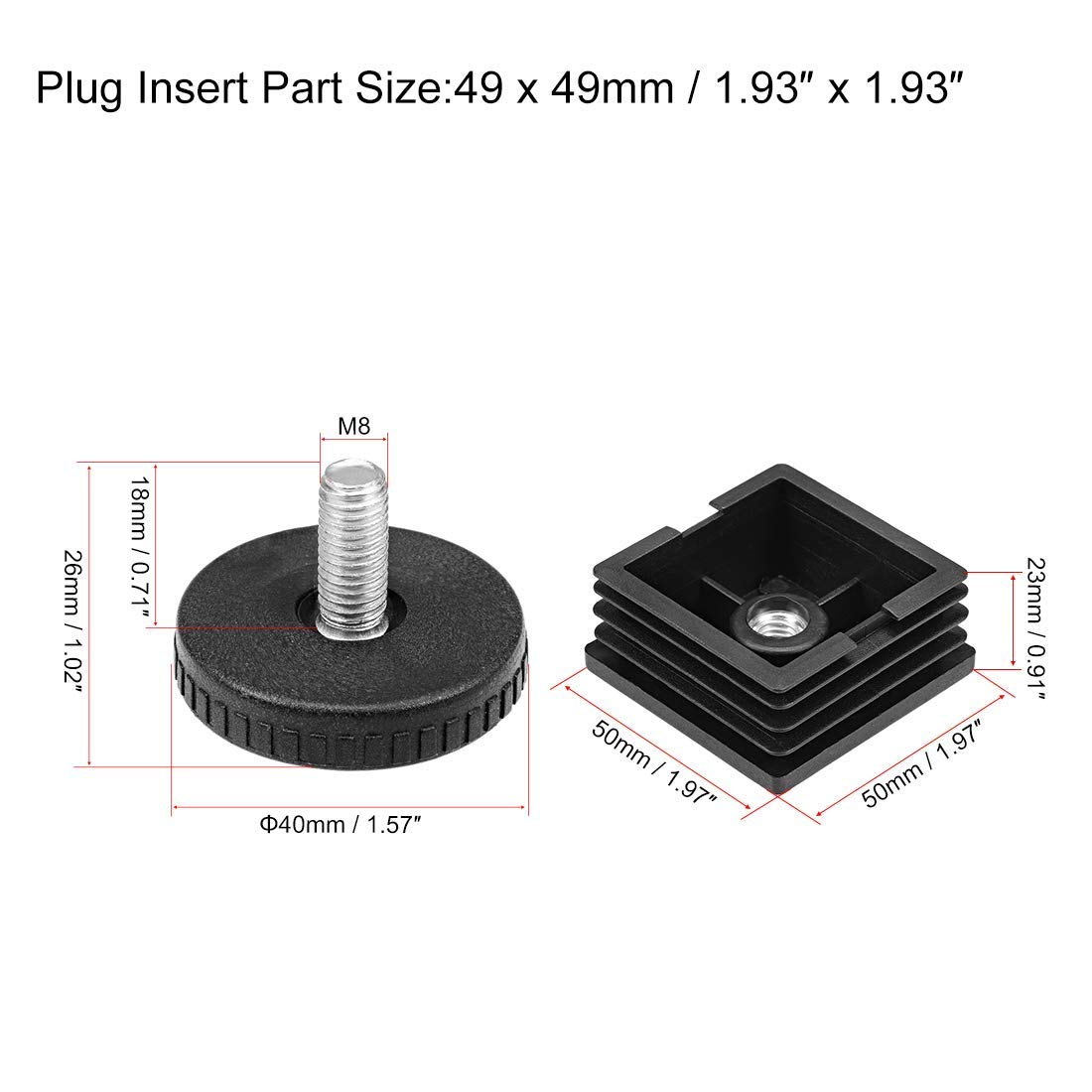 Piedini Regolabili Per Mobili - Set 8 Pezzi Con Base Antiscivolo | Per Livellare Su Superfici Irregolari - Foto 7
