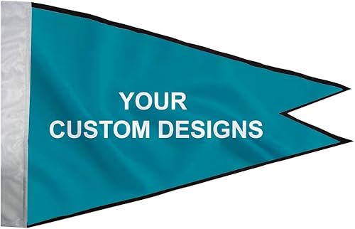 BannerBuzz Burgee - Bandera de doble cara con bolsillos para poste u ojales a la izquierda, tela de poliéster de punto de 90 GSM, impresión UV a