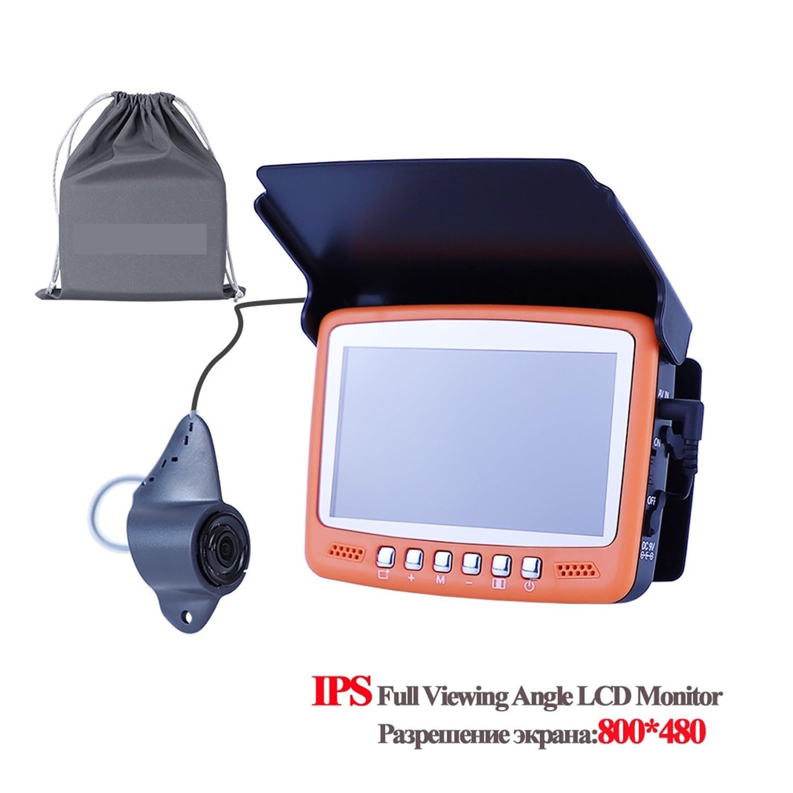 Podwodna kamera do łowienia ryb 4.3 Cal Monitor IPS Visual Fish Finder Kamera wędkarska HD z kablem 15m 1000TVL Sterowanie kamerą podwodną 8 sztuk Światła na podczerwień Zwab ryby blisko(15M)
