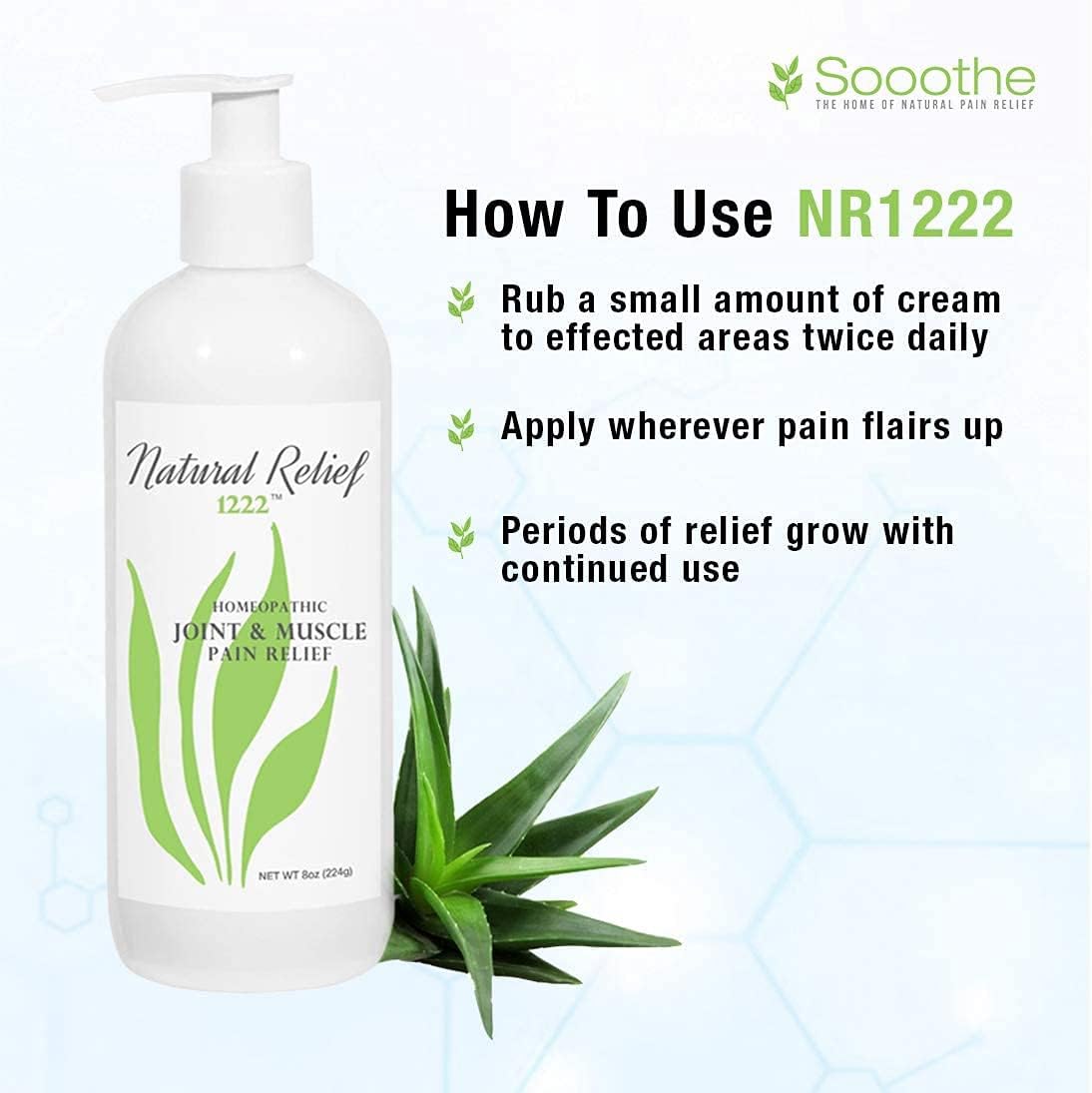 Natural Relief 1222 Relieves Chronic Muscle Pain, Joint Pain, Knee Pain, Back Pain, Finger Pain, Foot Pain & Inflammation Due to Arthritis or Injury 8oz : Health & Household