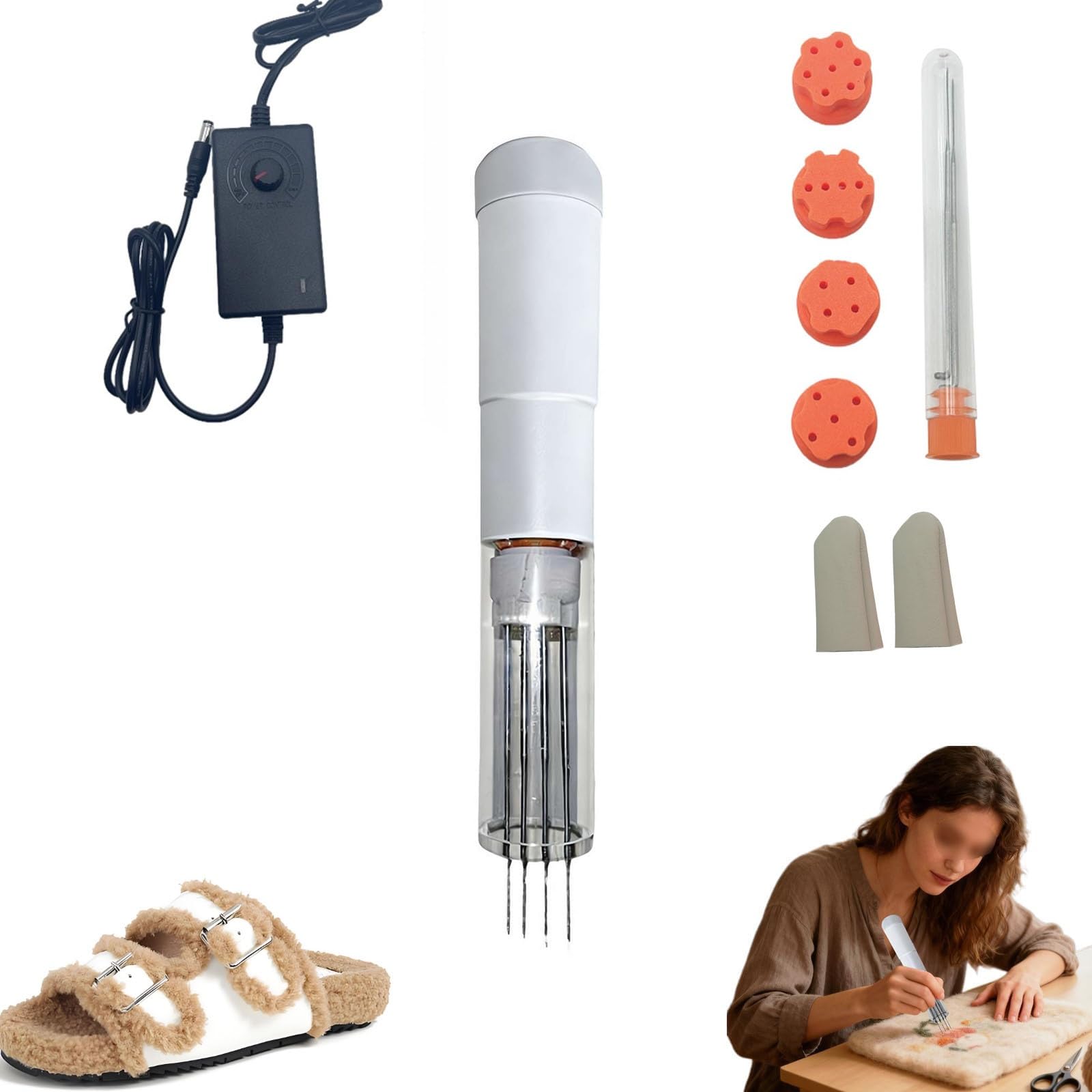 Elektrische Nadelfilzmaschine Kit mit Geschwindigkeitsregelung für DIY Handwerk und Filzherstellung, Anfänger und Künstlerbedarf
