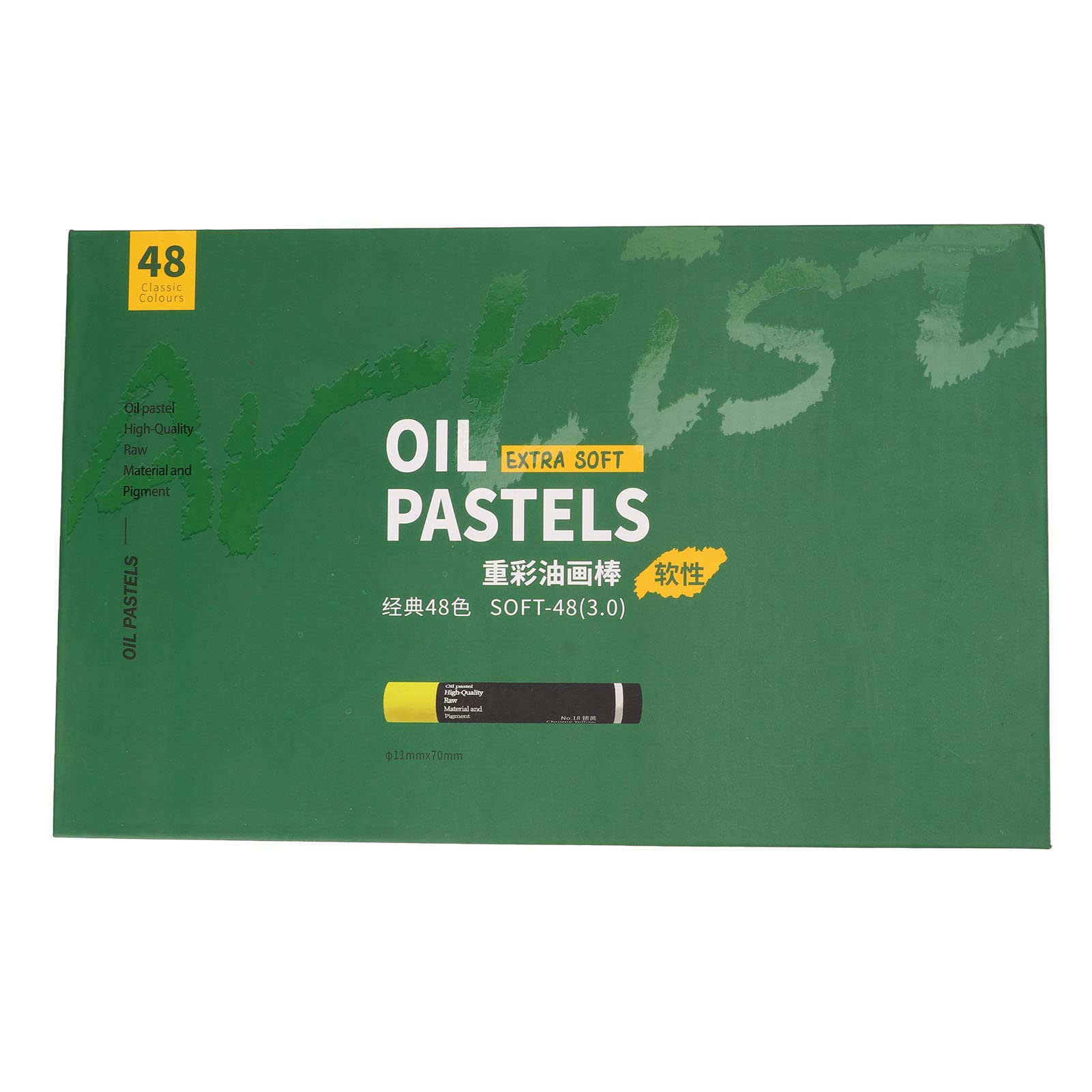 Pastels à L'huile de 48 Couleurs pour Enfants, Couleurs Vives et écologiques, Forte Couverture pour les Projets Artistiques
