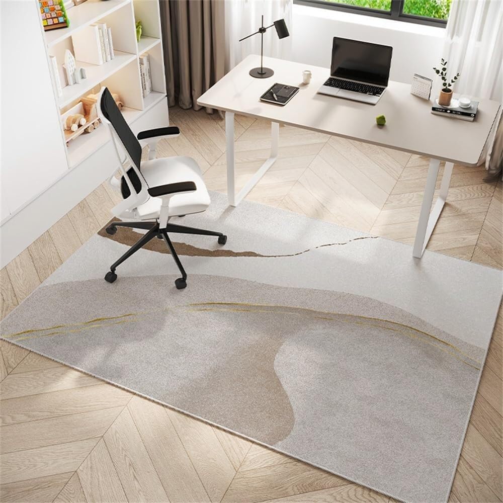 Multifunctional Wooden Floor Protector For Computer Gaming Chairs(Stone Pattern,80x120cm)