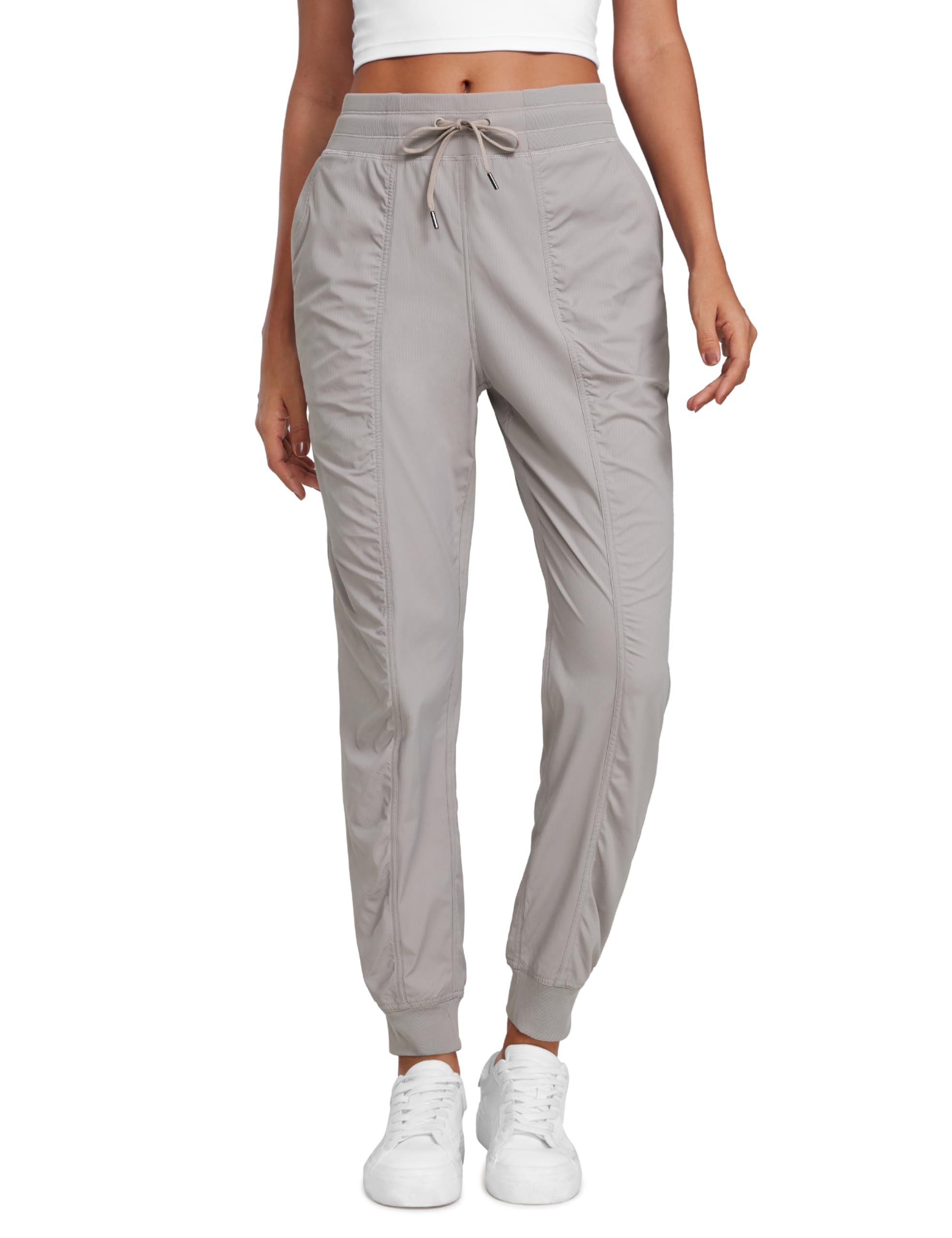 CRZ YOGA Lightweight Workout Joggers for Women 26"/28.5"/30.5" - Outdoor Running Casual Pants with Pockets