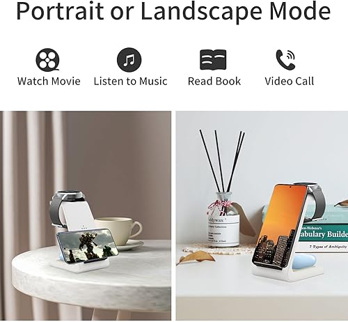 Miniatura 5 de 3C Light Cargador inalámbrico, estación de carga inalámbrica rápida portátil 3 en 1 con certificación Qi para Samsung Serise S20Note 10S9S8 Samsung