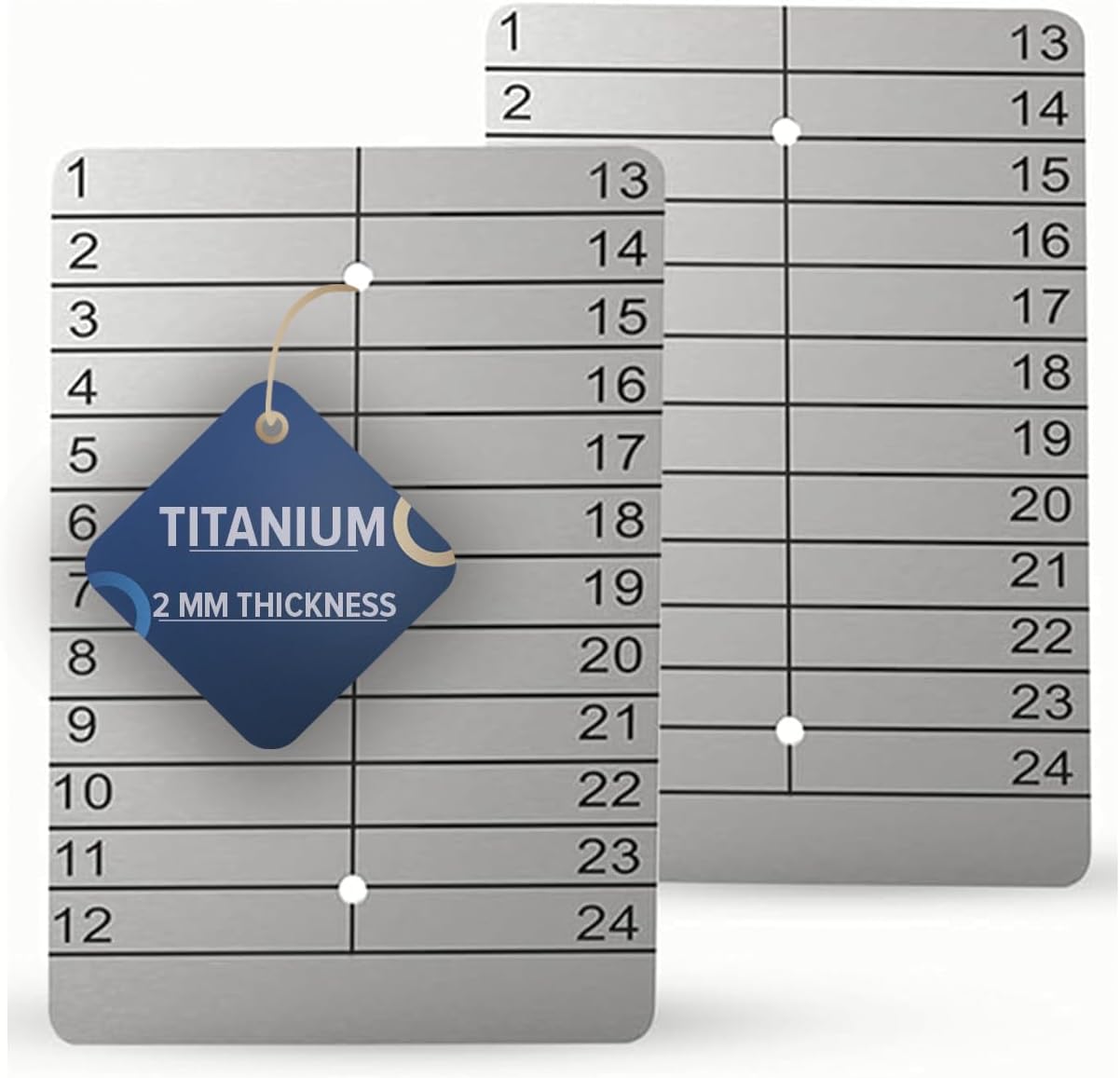 – 2X Titanium Metal Plate Crypto Seed Phrase Storage Lazer Engraved Cold Wallet Punchable or Etchable for Offline Bitcoin Ethereum Cryptocurrency Phrase Mnemonic Backup Recovery Word