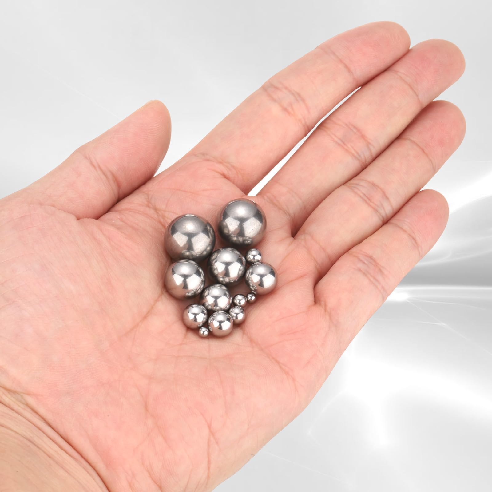 M METERXITY 1000-Pezzi Sfere In Acciaio Inossidabile, 1mm G100 Sfere Metalliche Di Precisione Per Miscelazione Vernici/Cuscinetti Bicicletta/DIY Artigianato