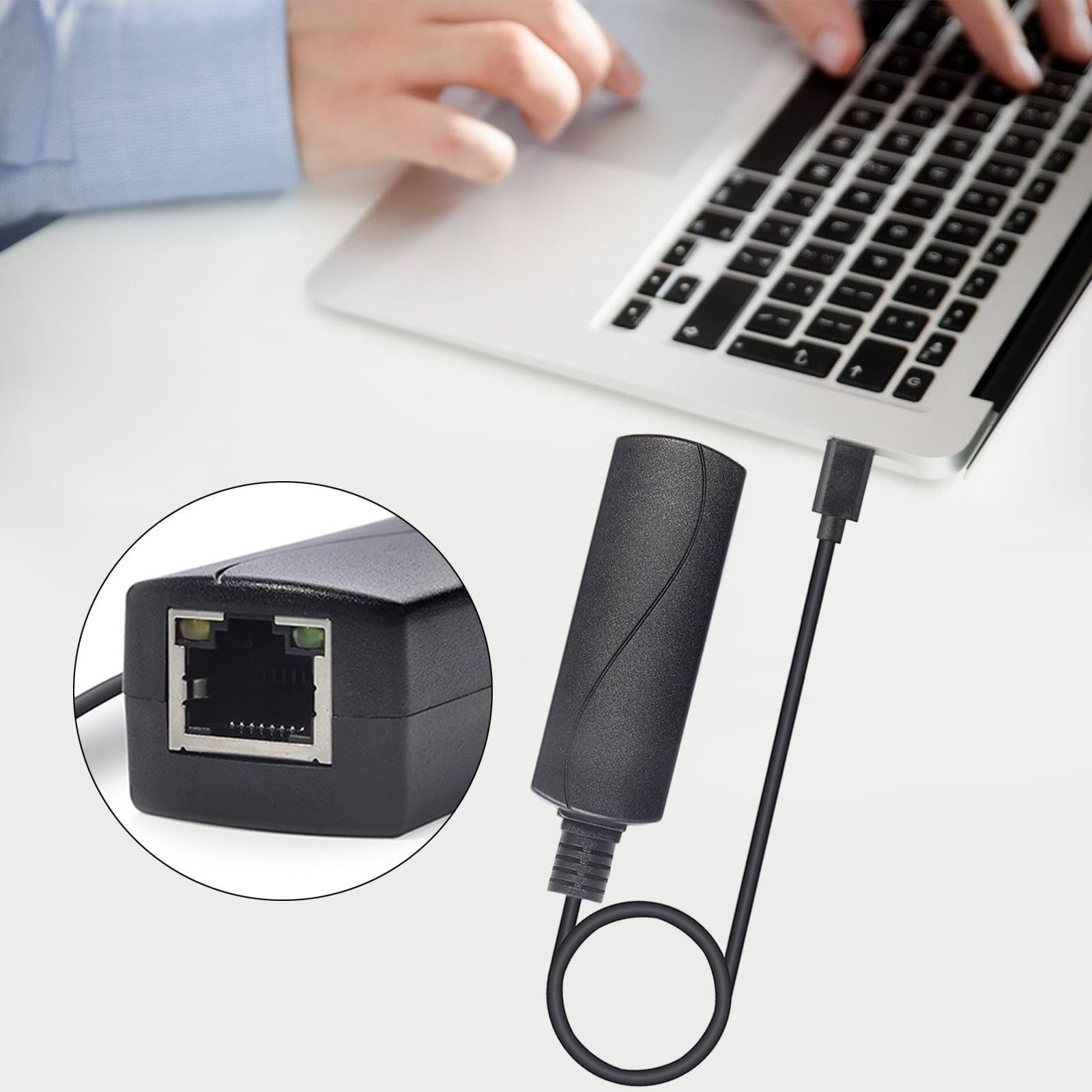 Convertisseur Gigabit Power over Ethernet vers USB C pour smartphone tablette vers adaptateur 10/100/1000 Mbps Gigabit vers