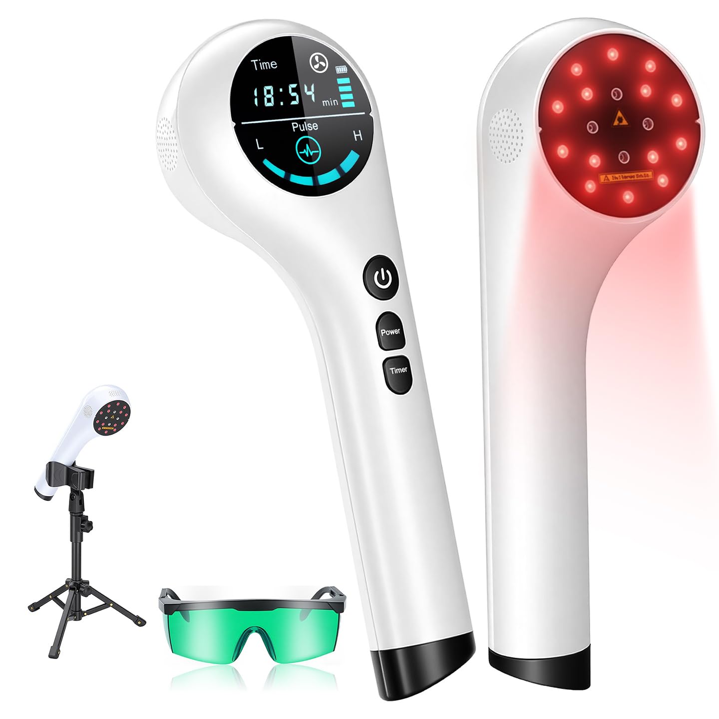 VAYALT Red Light Therapy, Lampada Infrarossi con Timer,Terapia a Luce Rossa per Pelle Migliorata, Sollievo dal Dolore, Recupero Rapido, 650/808nm Terapia Luce Rossa, Lunghezza D'Onda Luce Rossa (B)
