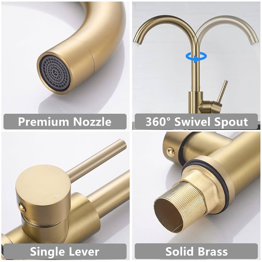 Rangemaster Intense Brushed Dual Lever Kitchen Sink Monobloc Tap TID1BF