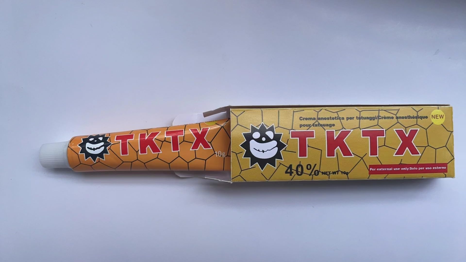 10g Krem znieczulający do tatuażu, przed tatuażem, depilacją laserową, piercingiem, 40%