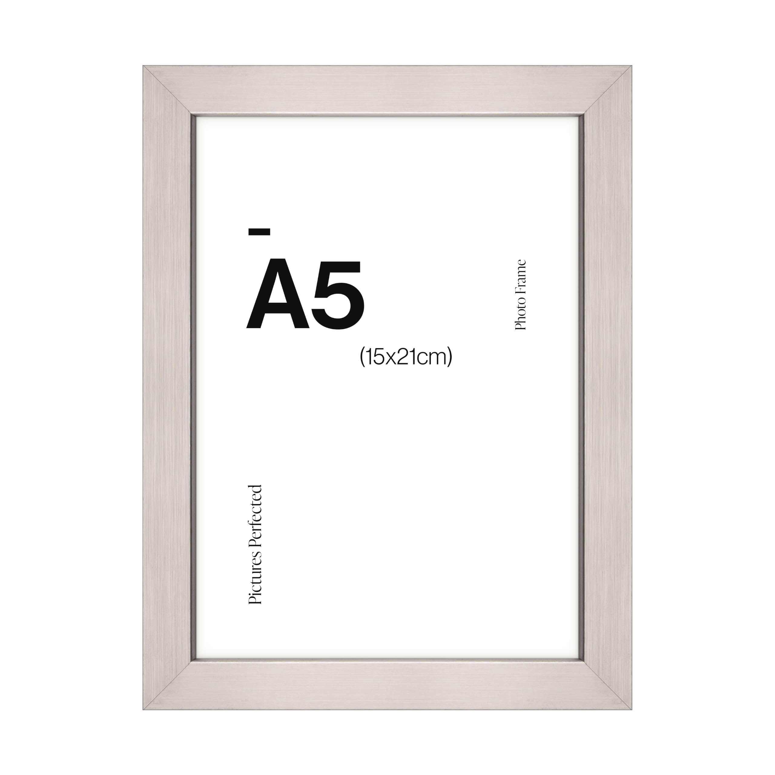 Contemporary Silver A5 Wooden Photo Frame for A5 Photos or Pictures