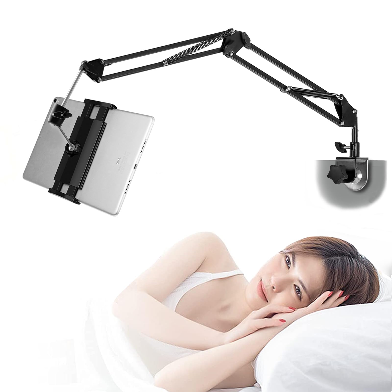 Tablet Stand Phone Holder for Bed,iPad Holder for Desk, Headboard,Bedside,Table, Compatible with iPhone iPad Kindle or Other 4.5-13" Screen Device