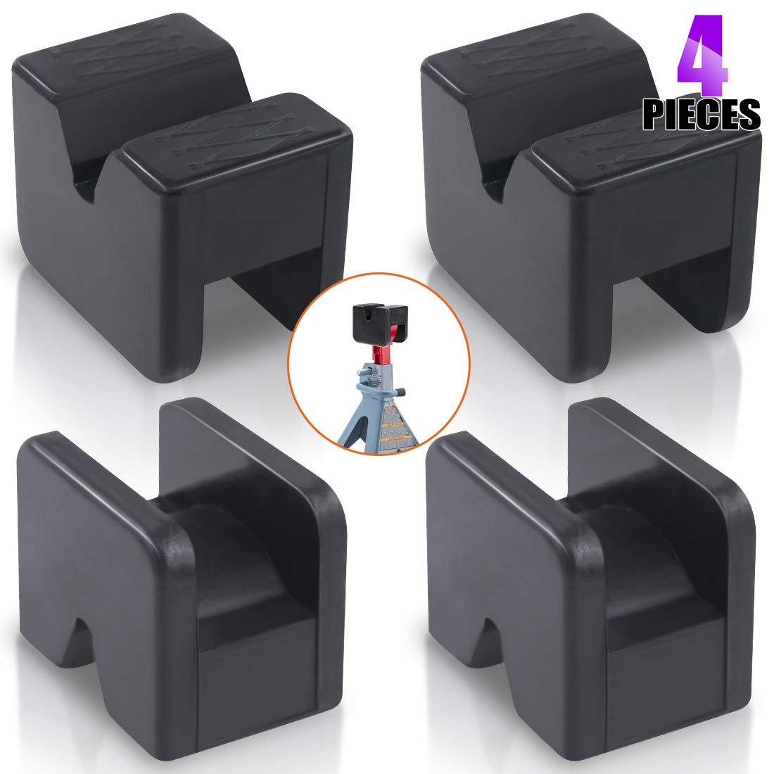 Buy Swpeet 4 Pack V Types Sparta Floor Jack Pad Adapter for Jack Stand