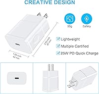 Vista 7 de Cargador súper rápido de 25 W, cargador de teléfono Android C de 10 pies de largo, cable USB tipo C, carga rápida para Samsung Galaxy A17 A16 5G A15