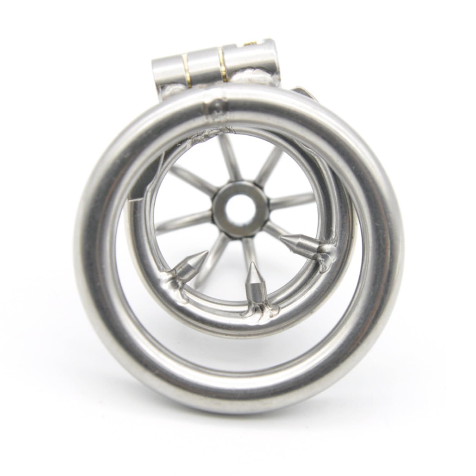 SESEY Stainless Steel Men's Metal Fitness Cage with and Key Alternative Exercise Equipment (50mm)