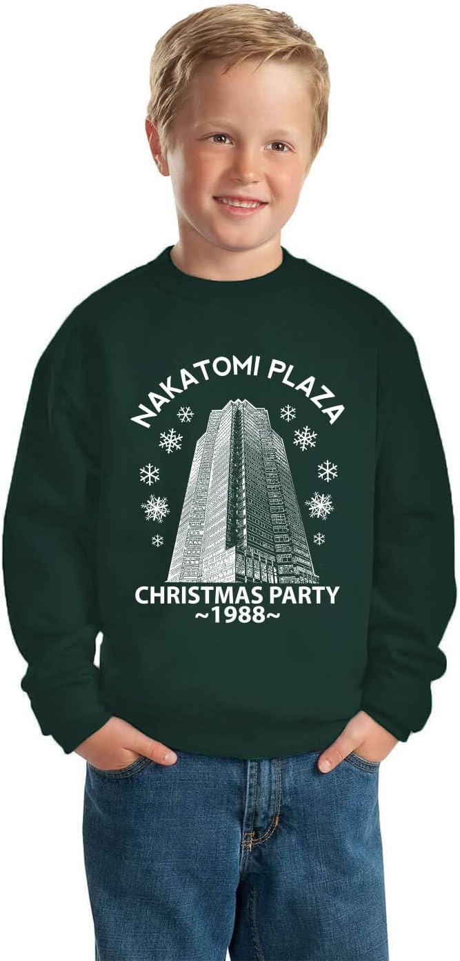 Nakatomi Plaza Christmas Party 1988 Classic McClane Die Hard Ugly Christmas Sweater Unisex Boys Girls Crewneck Sweatshirt