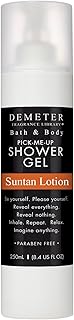 DEMETER Suntan Lotion Shower Gel, Body Wash for Men and Women, Contains No Sunscreen, 8.4 Oz