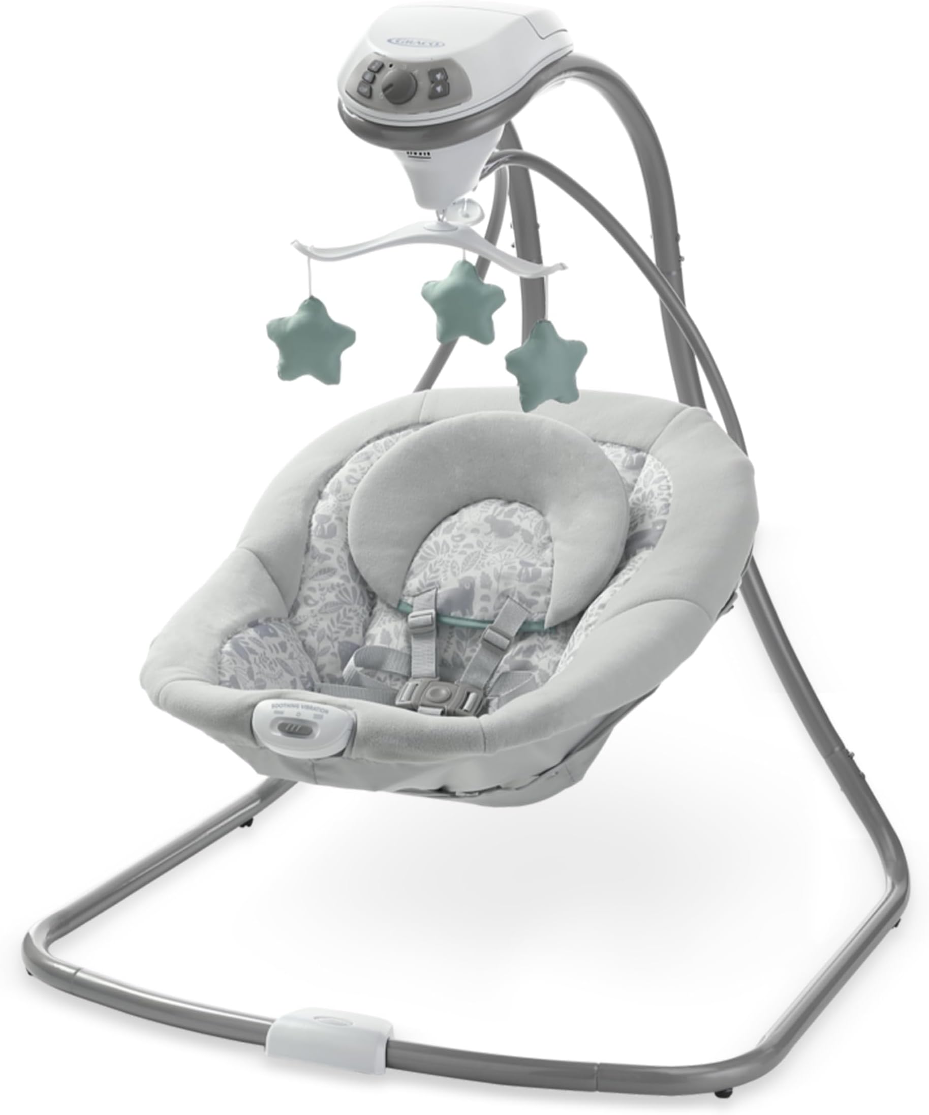 Graco Simple Sway Baby Swing, Side‑to‑Side Motion, Infant Swing with 6 Speeds, Vibration, Ivy