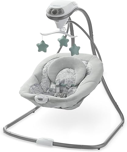 Miniatura 11 de Graco Simple Sway - Columpio para bebé, balanceo de lado a lado, columpio infantil con 6 velocidades, vibración, Abbington