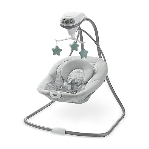 Graco Simple Sway Baby Swing, Side‑to‑Side Motion, Infant Swing with 6 Speeds, Vibration, Ivy