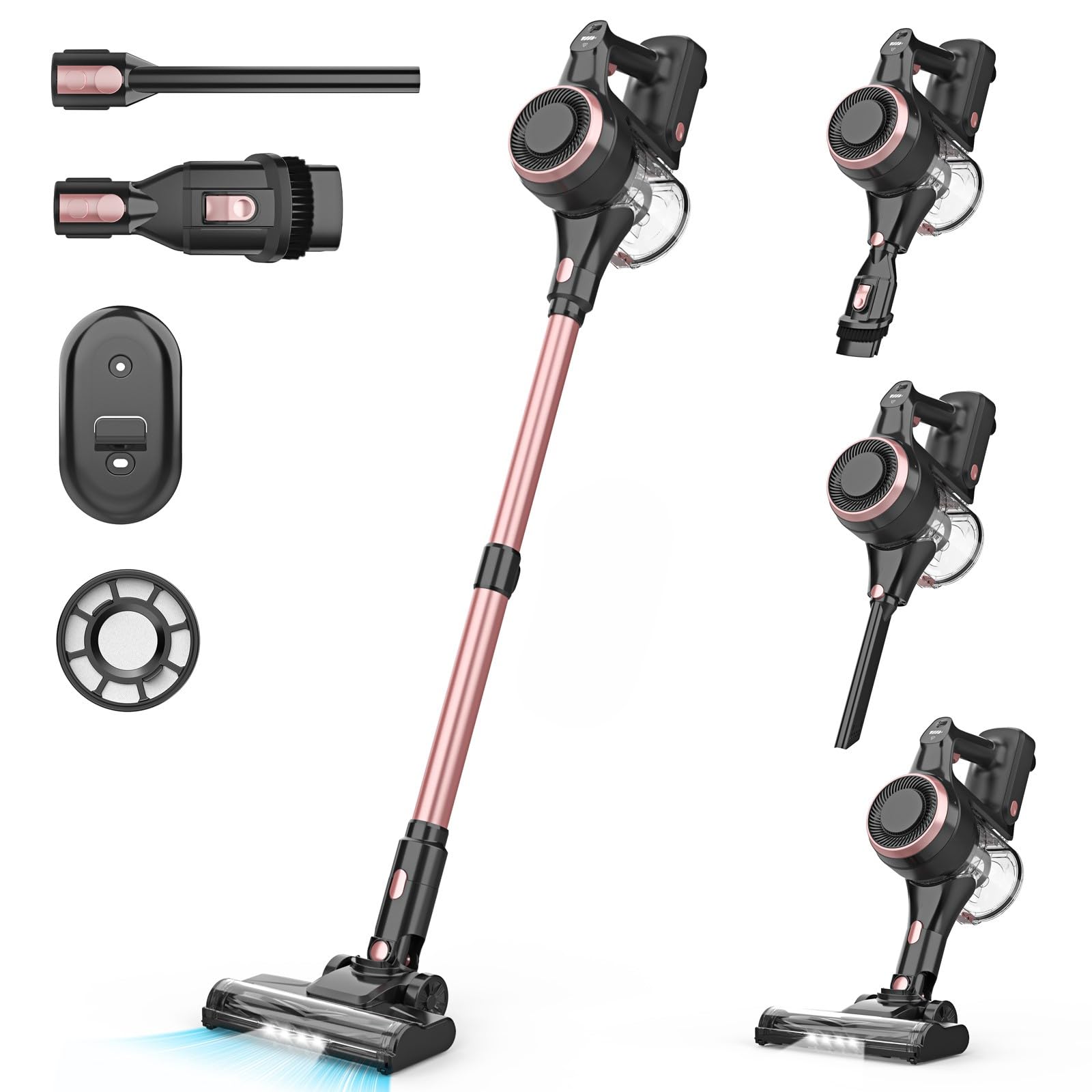 Photo 1 of Vazone S22 Cordless Vacuum Cleaners for Home, 6 in 1 Lightweight Stick Vacuum with 45KPa Powerful Suction, Self-Standing Vacuum Cleaners Rechargeable Cordless Vacuum for Pet Hair