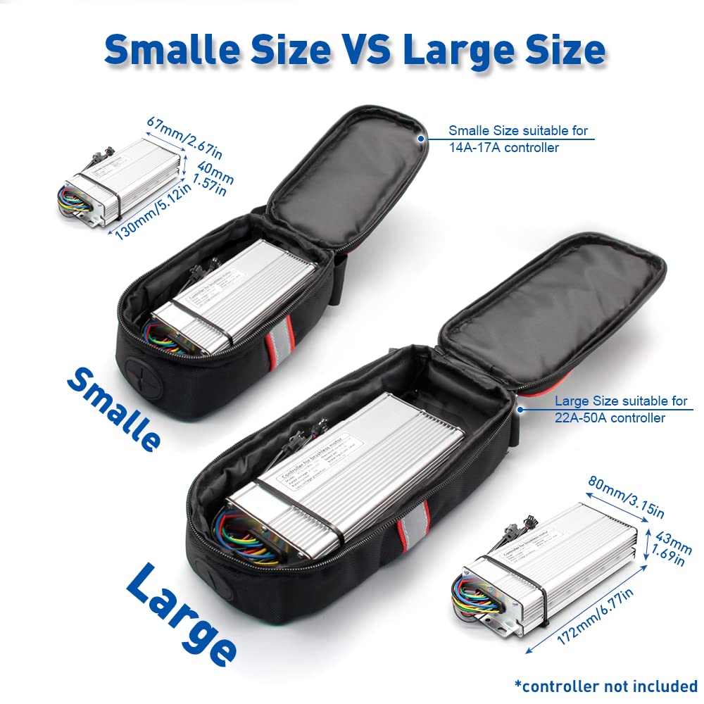ZONADAH Borsa Porta Batteria Per Bicicletta Elettrica - 27x9.5x7 Cm, In Poliestere Impermeabile, Con Cinghie Regolabili Per Controller E Accessori
