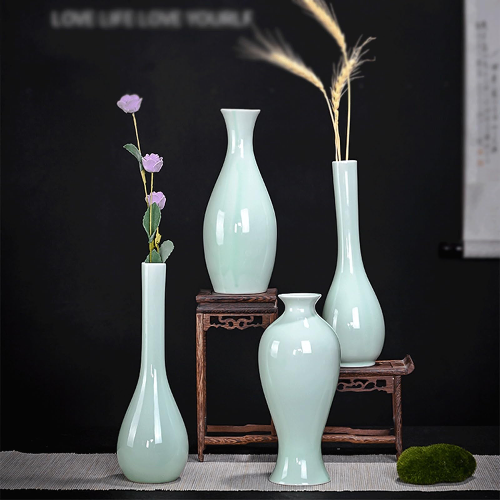 Wazony na kwiaty, Wazon ceramiczny | Scenariusz użycia: Stół do jadalni weselnej Stół do jadalni w biurze i sypialni