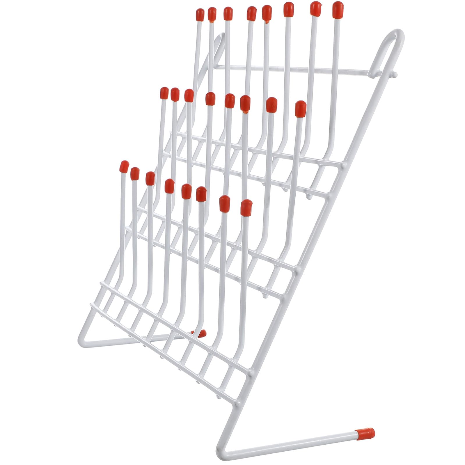 Garneck Estante de Secado Diseño Clásico y Práctico para Laboratorio Metálico Blanco Adecuado como Drying Rack para Cristalería y Tubos de Laboratorio