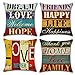 Gspirit federe mediterraneo Amore Vintage Tema 4 Pack Cuscini per divani Decorativo Cotone Biancheria Cuscino copricuscini Divano Caso Federa per Cuscino 45x45 cm