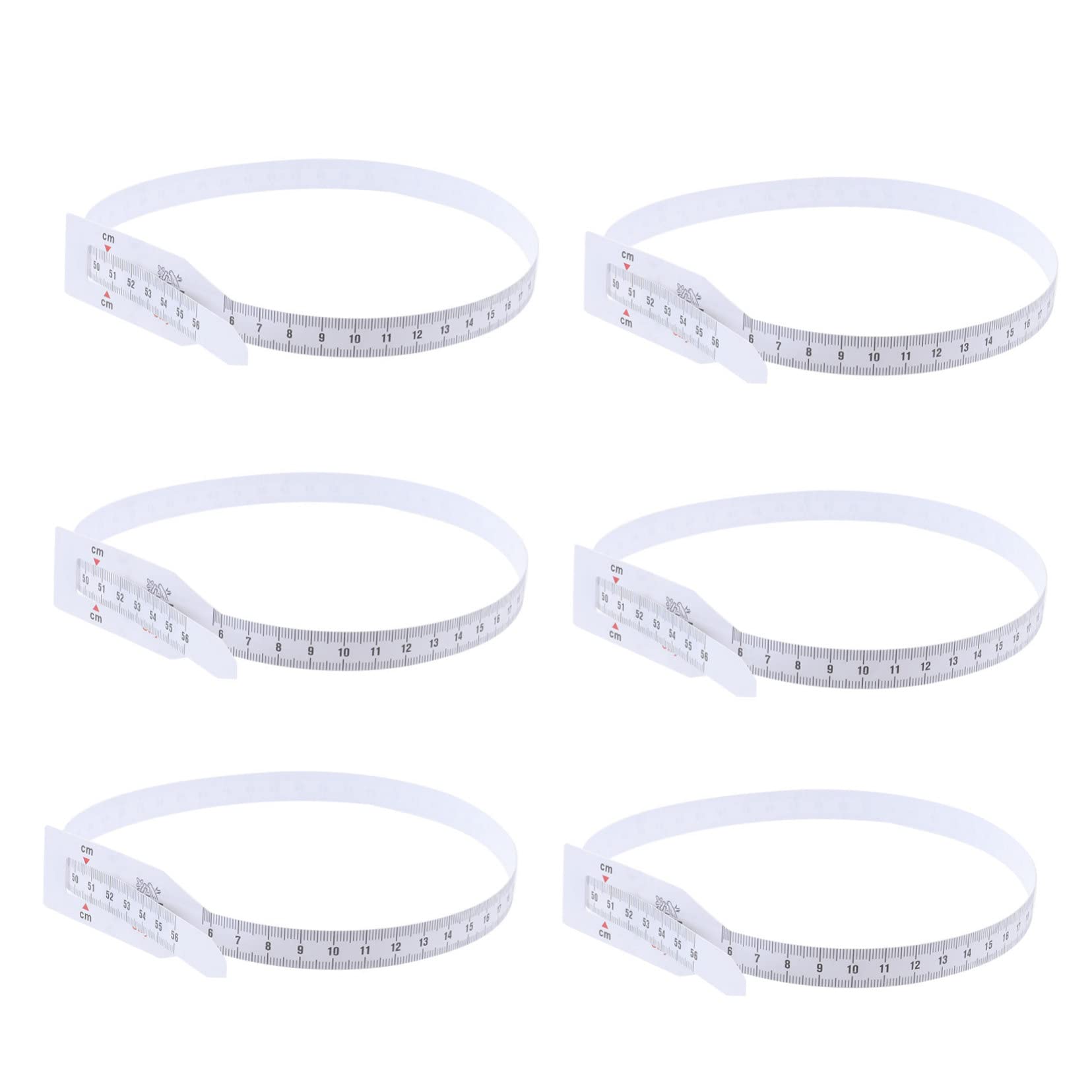 Veemoon Lot de 6 Rubans de Mesure en Plastique Blanc 56 CM pour Bébé Mètre Ruban pour Garçon et Filles Outil Précis de Mensuration pour Suivi de Croissance
