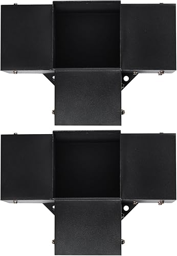 Miniatura 9 de VEVOR Kit de soporte para pérgola de 6 x 6 pulgadas, 2 piezas de soporte de esquina resistente de 4 vías, kit de base de poste de carpintería, vigas