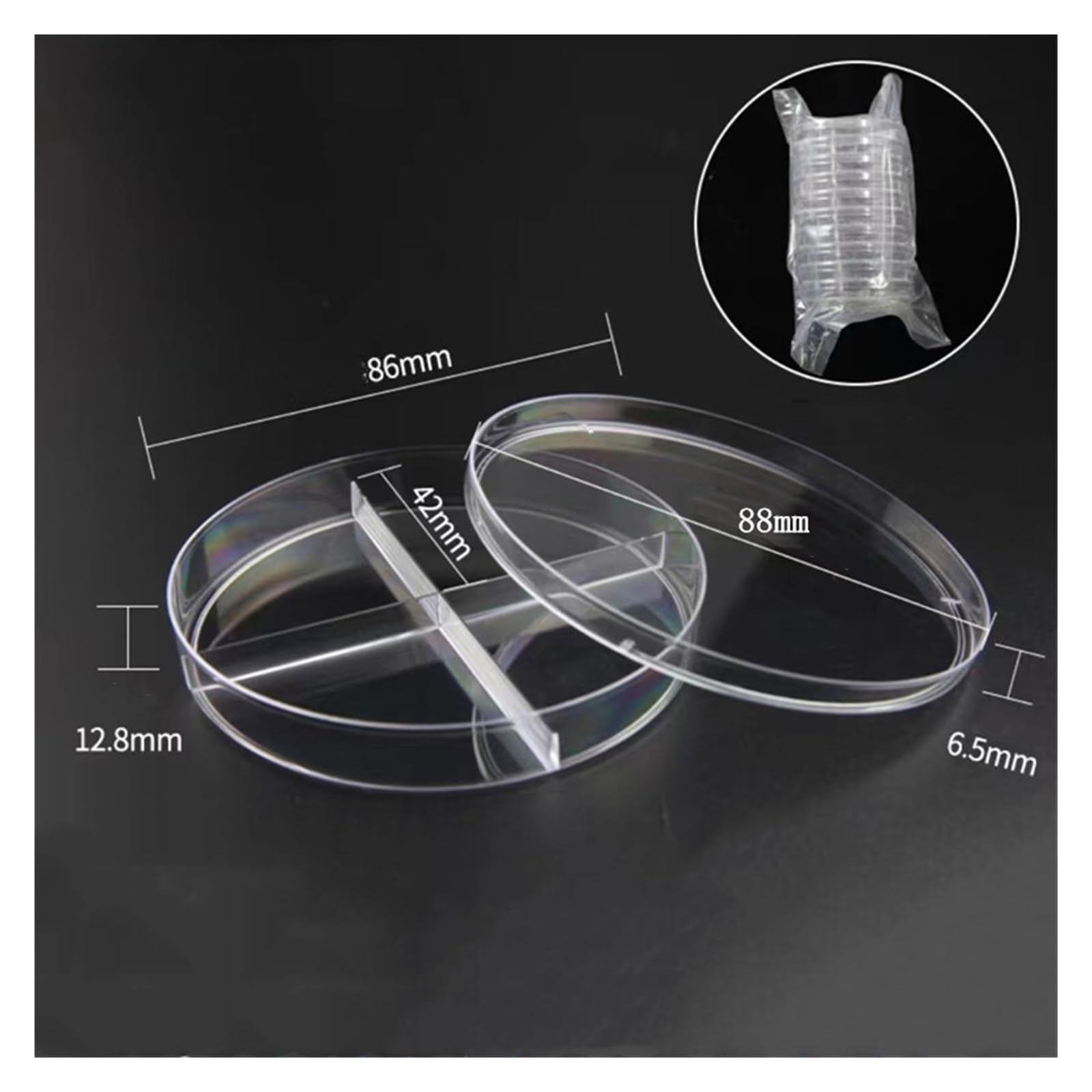 YYJzsw 10 Pz/lotto Laboratorio 4-griglie Una Tantum 90mm Di Plastica Petri Piatto For Esperimenti Di Biologia Scolastica