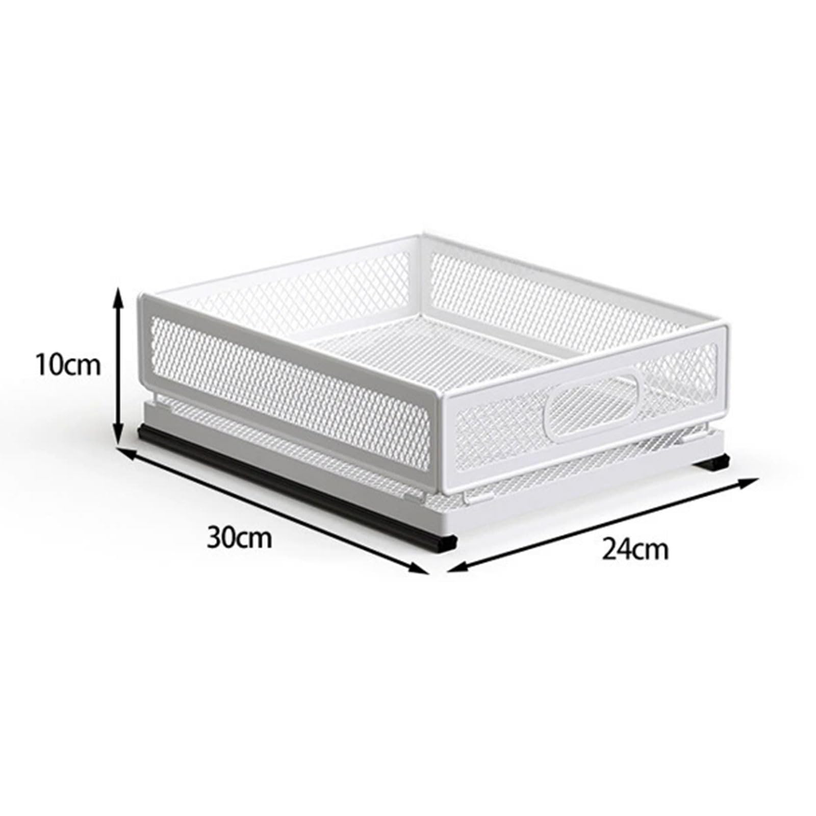Organizador Apilable para Armarios Extraíbles Sin Necesidad De Taladrar con Película Adhesiva Nano, Estantes De Almacenamiento Resistentes para Cajones, Deslizamiento Suave para Cocinas Baños