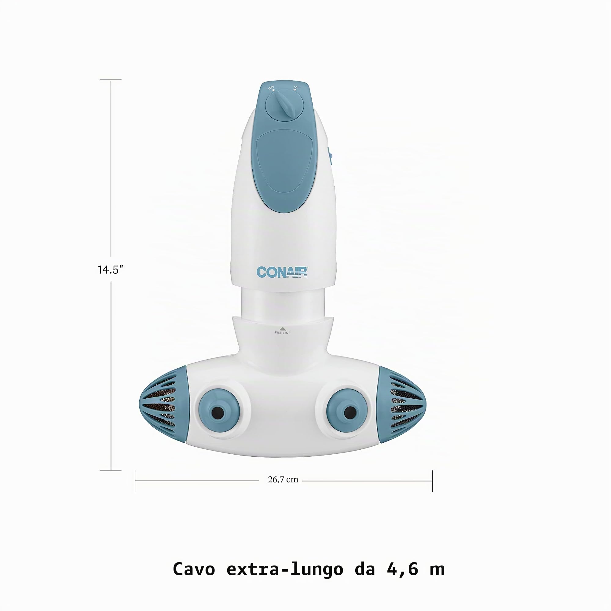 Conair Vasca idromassaggio portatile con doppi getti idrogetti per vasca, vasca da bagno per vasca crea bolle lenitive e/o massaggi, vasca idromassaggio per uso domestico, bianco