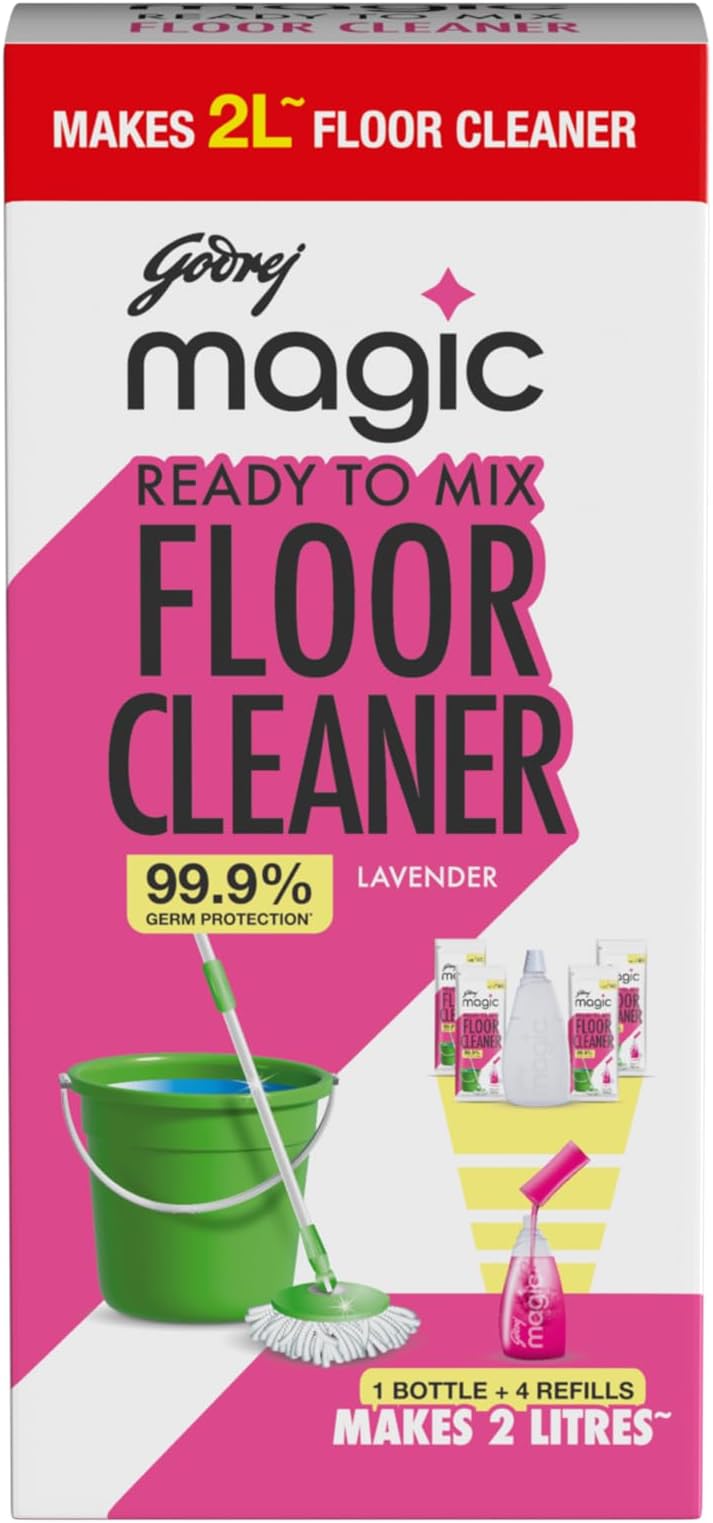 Godrej magic Ready to Mix Surface & Floor Cleaner | Lavender Fragrance - 2 L