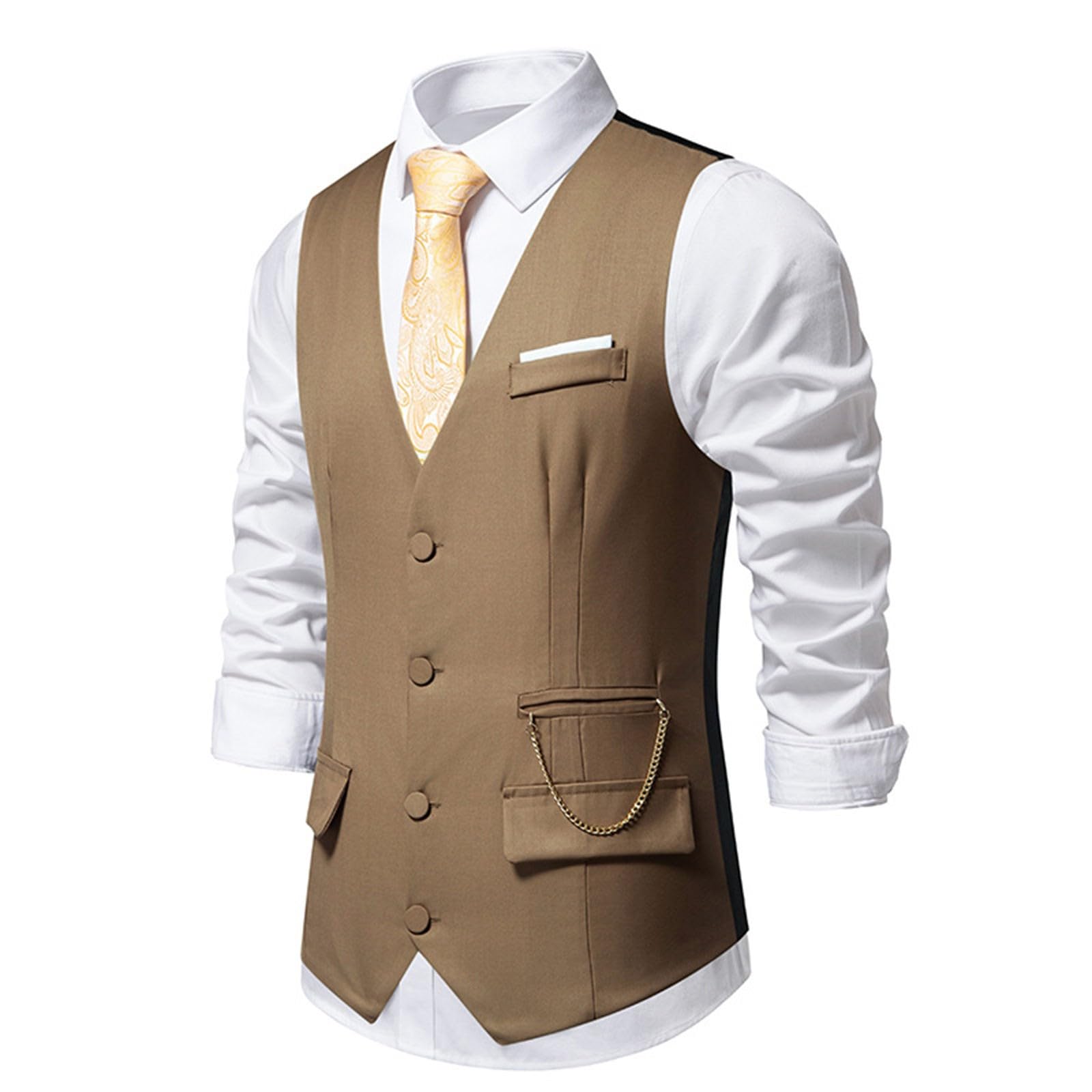 Gilet in jeans da uomo, estivo, in lino, in pile