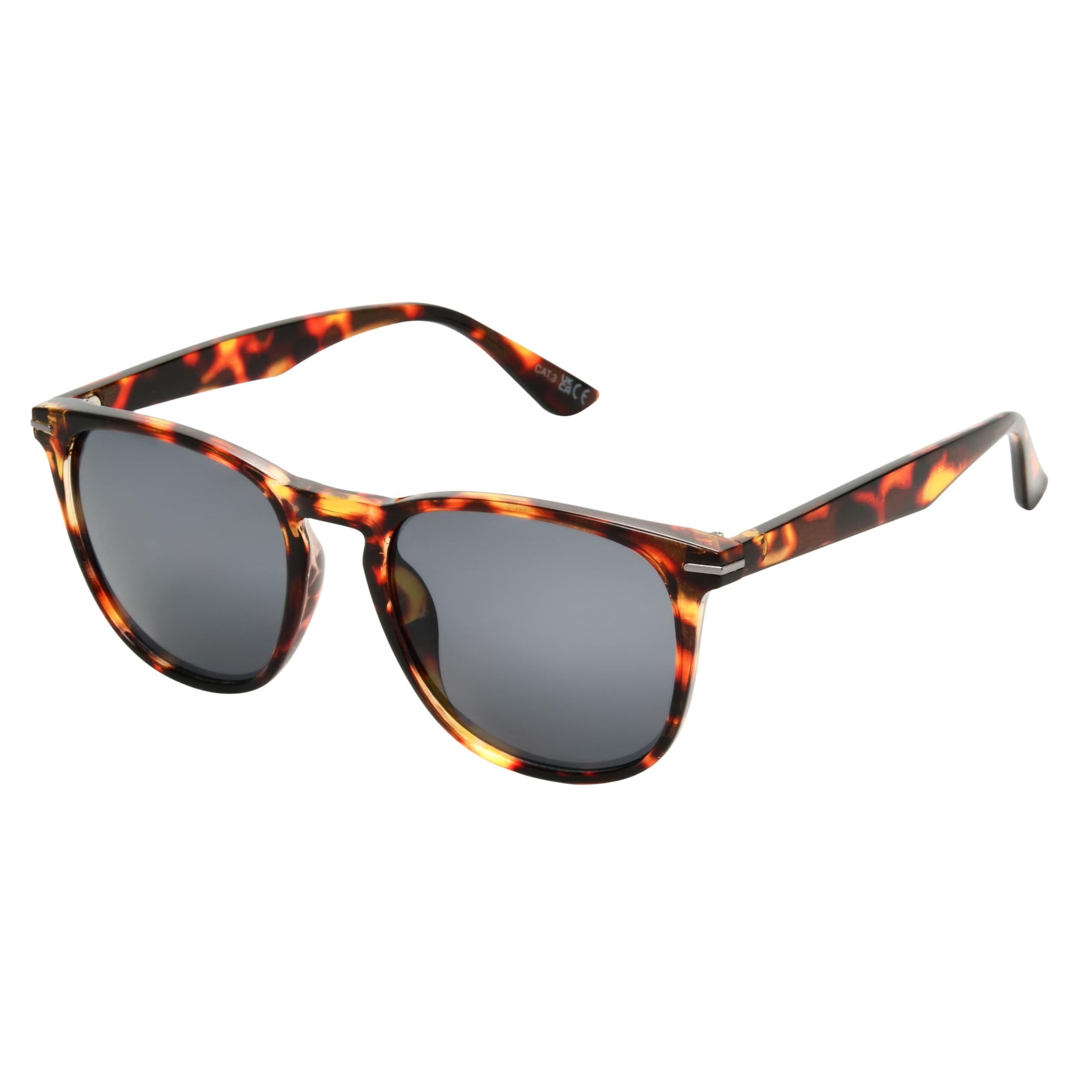 Foster Grant LA Express Tort Oval Women's Sunglasses – Retro-Inspired Tortoiseshell Frame, Smoke Lenses, UVA-UVB Protection, Scratch-Resistant & Effortlessly Stylish for Everyday Wear