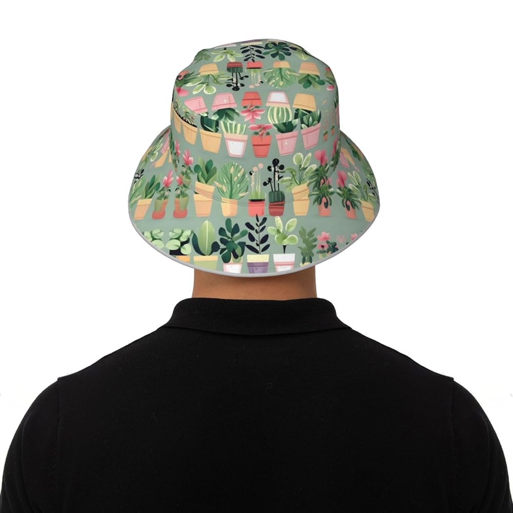 Bonsai Plant Reflective Double-Sided Fisherman's Hat Men and