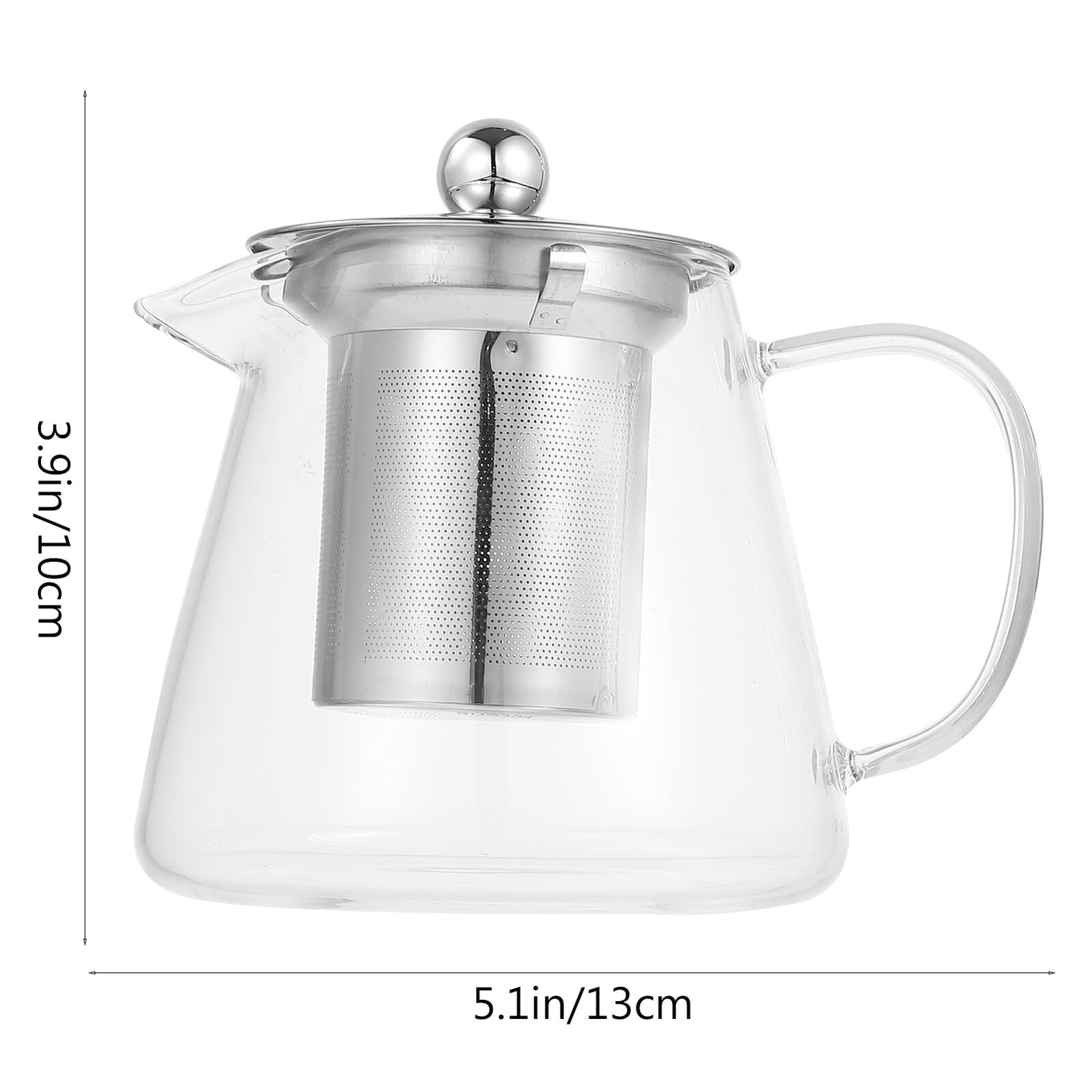 TOYANDONA Glas-teekanne mit Integriertem Tee-Ei Hitzebeständig und Transparent Inklusive Tassen Geeignet für Jasmintee Grüntee und Oolong-Tee Eleganter Griff für Komfortables Handling
