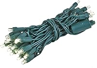 Novelty Lights 35 LED Warm White Mini Christmas Lights - Non-Connectable Green Wire for Wreaths, Curtains, Crafts - 13.5 Ft Indoor/Outdoor