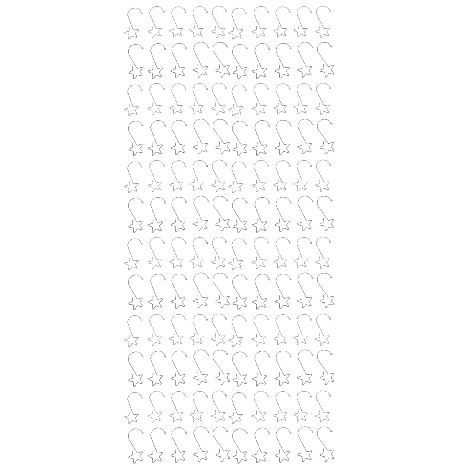 RIZGHWOY 120pcs Star Shaped Christmas Tree Hooks, Stainless Steel Decoration Hangers with Adorable Design, Long Lasting Reliability for Easter Halloween Party (2)