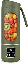 KOIOS Portable Blender, 10 Blades USB Rechargeable Juicer Bottle – Personal Smoothie Maker for Shakes, Fruit & Vegetable Juices, Mini Travel Mixer Grinder with Strong Power, Easy To Use (Green)