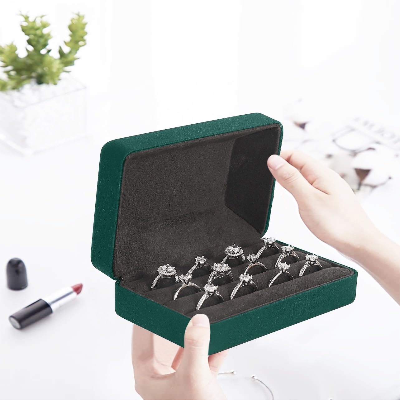 Amazon.com: Booinxaa Ring Storage Boxes for Multiple Rings