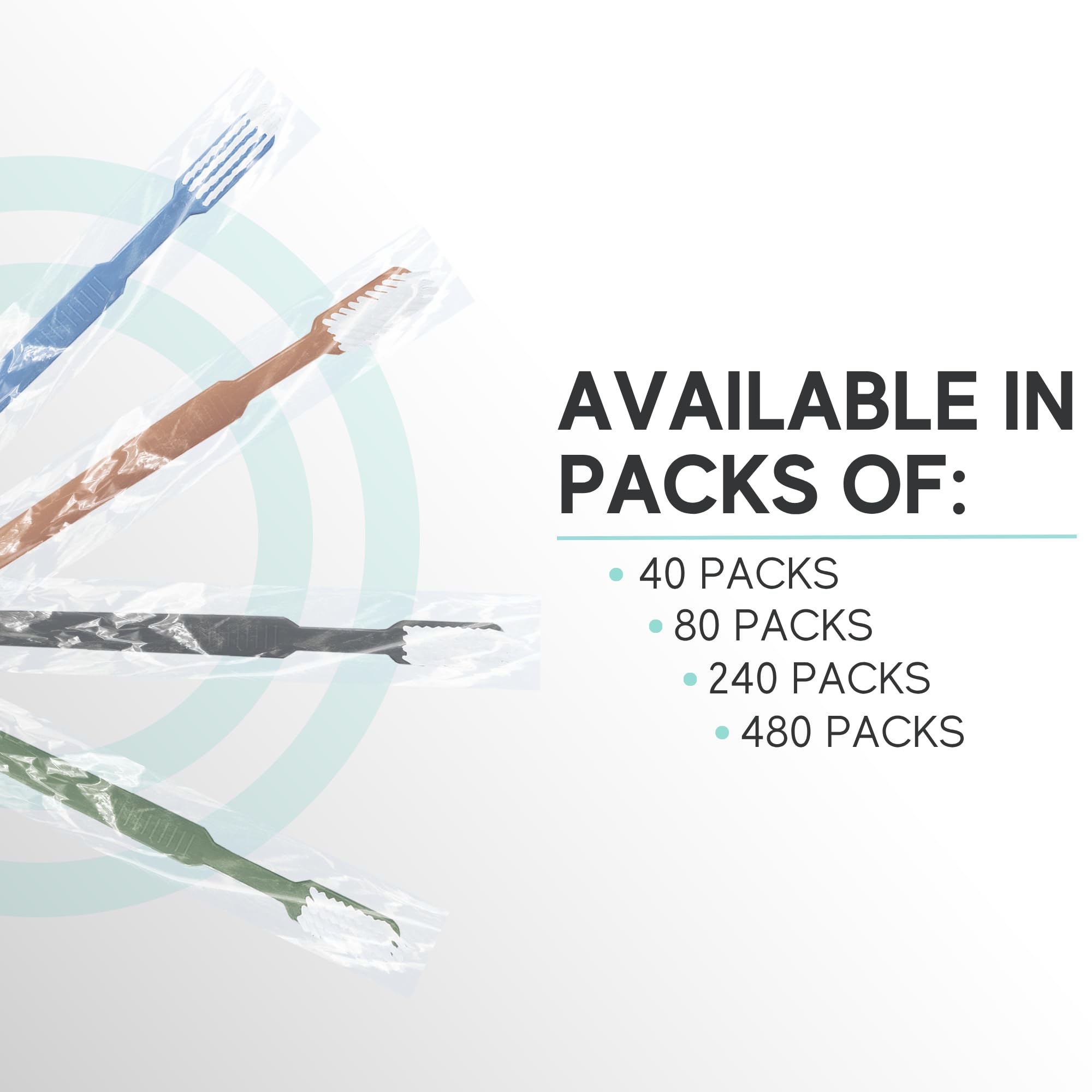 Avistar Lot de 240 brosses à dents jetables pré-collées emballées individuellement – Brosse à dents jetable pré-collée à usage unique avec dentifrice intégré – Brosse à dents sans eau pour voyage